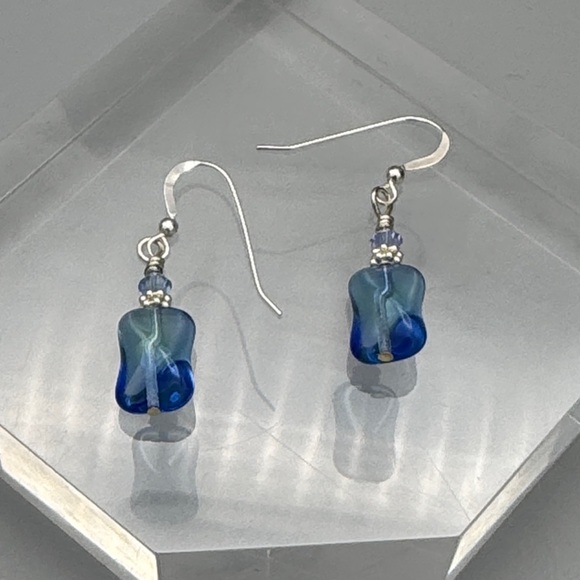 Jewelry - Sterling silver Blue Glass Earrings